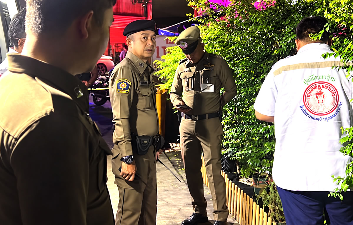 Man gunned down by motorcycle assassins outside a weed shop in Bangkok’s Laksi district early Friday