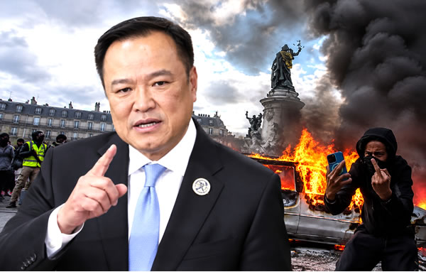 总理召见警察局长，命令做好准备，确保泰国不会发生类似法国式的骚乱。