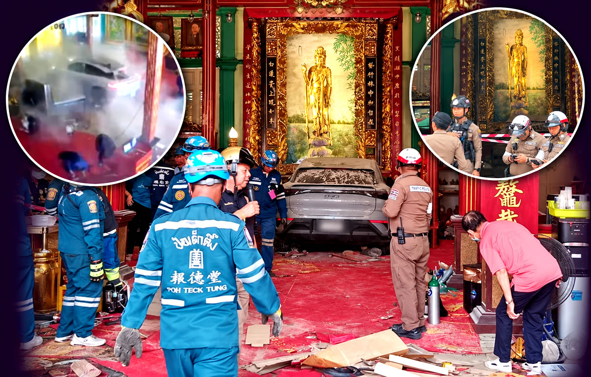 Police confirm fatality and a homicide case after an EV car ploughed into a Chinese shrine on Thursday